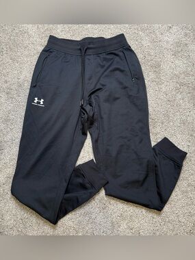 Under Armour Black Jogger Sweatpants with White Logo